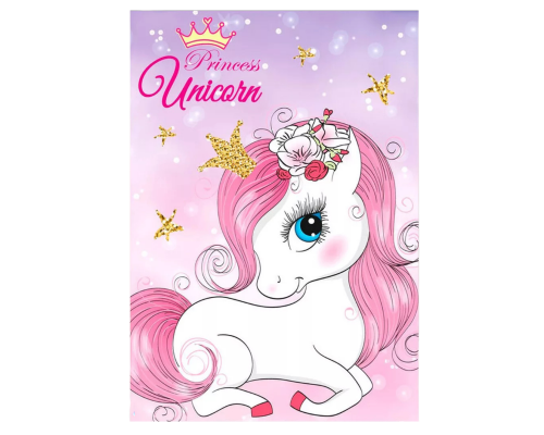 Laste fliistekk Disney Unicorn Princess, 100x140 cm